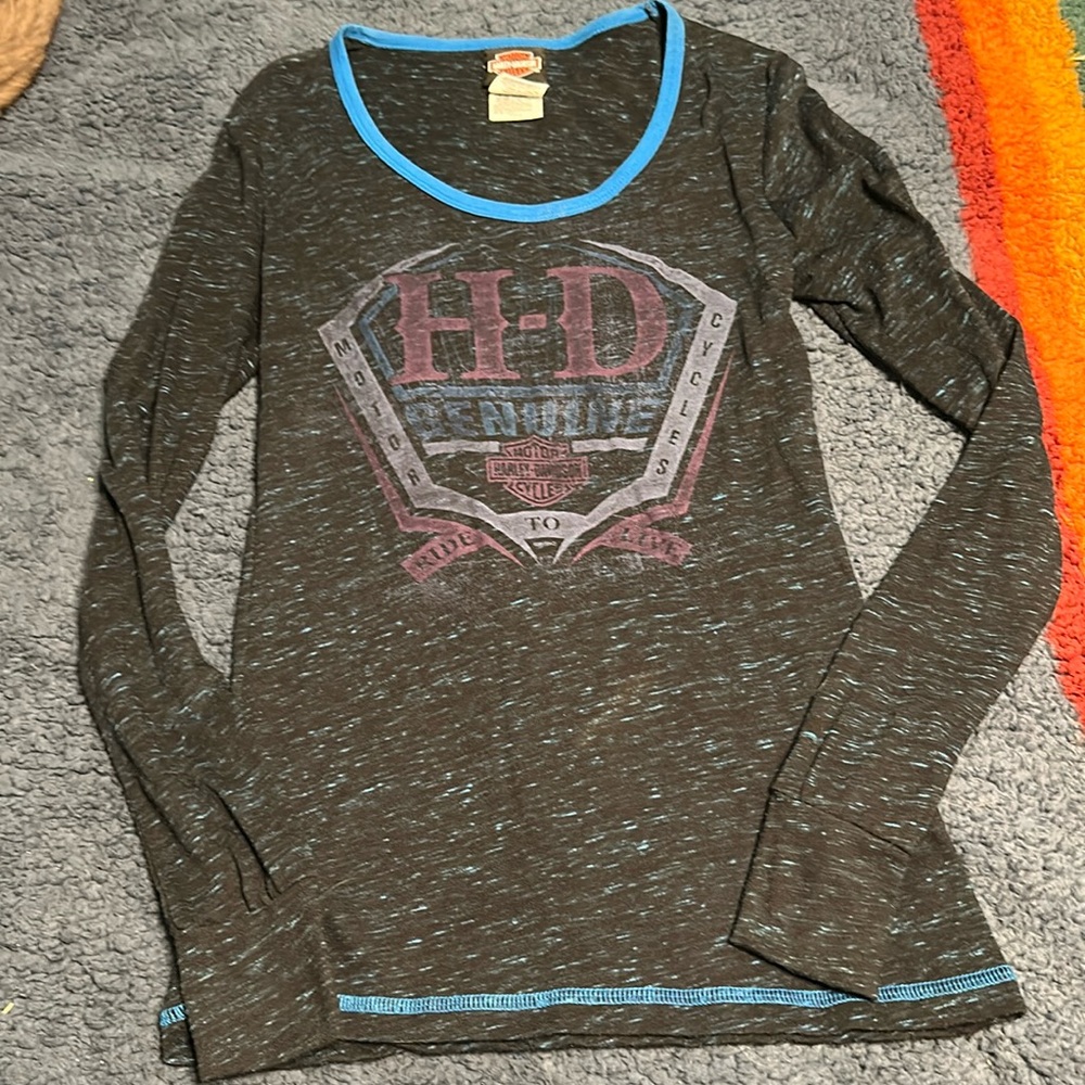 Harley Davidson women l/s shirt tee size small